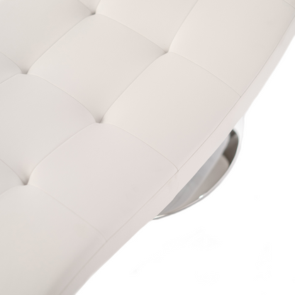 Sleeper - Chaise lounge in similpelle e gamba in metallo