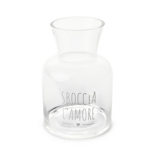 Vaso in vetro borosilicato -  Sboccia l'amore